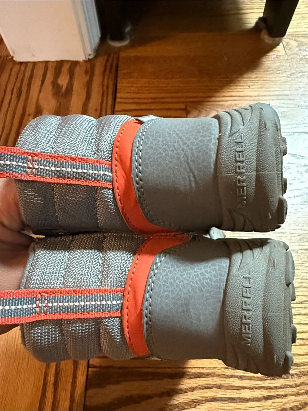 Merrell Kids Grey and Red Waterproof Hiking Boots